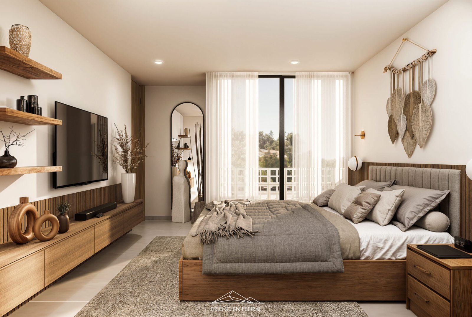 Recámara con diseño contemporáneo en Tijuana por Diseño en Espiral