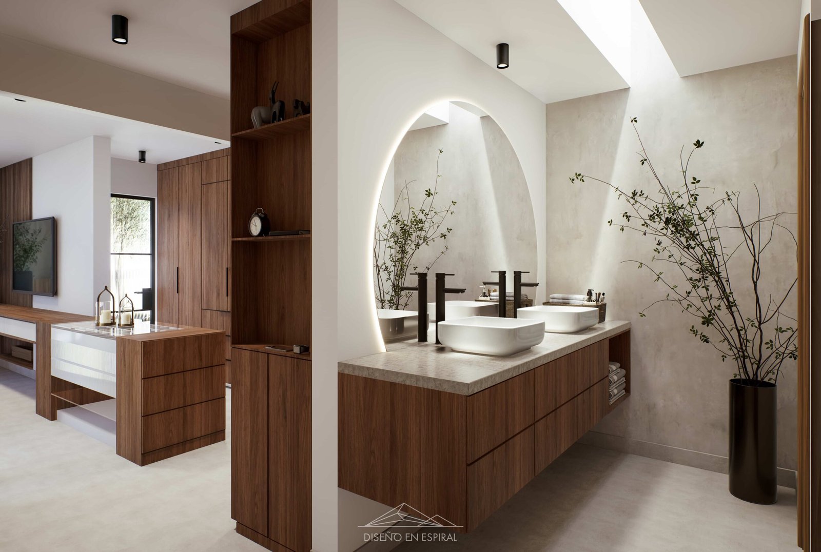 Baño con diseño contemporáneo en Tijuana por Diseño en Espiral