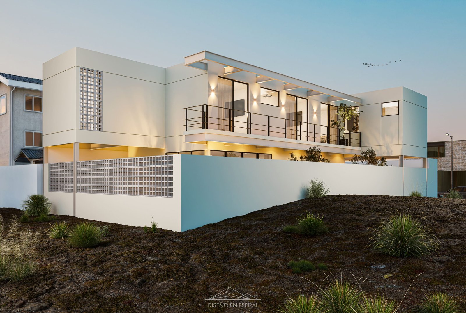 Residencial con diseño contemporáneo en Tijuana por Diseño en Espiral