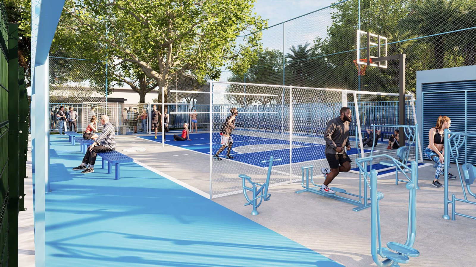 Deportivo de la Preparatoria Lázaro Cárdenas en Tijuana diseñada por Diseño en Espiral Arquitectura