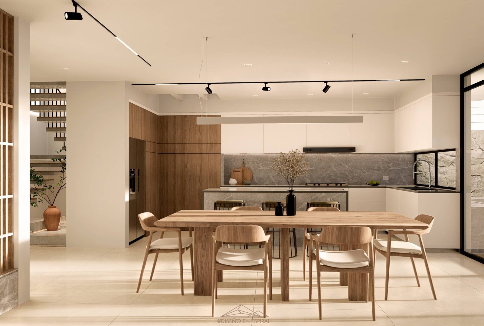 Comedor con diseño contemporáneo en Tijuana por Diseño en Espiral