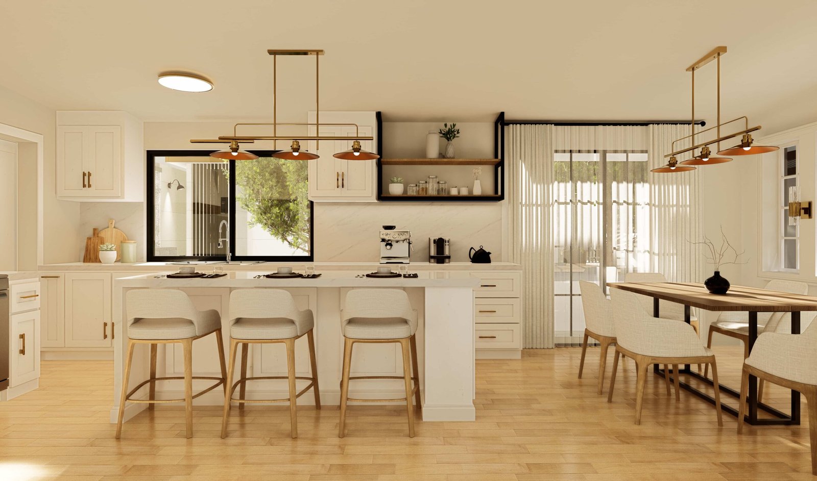 Comedor con diseño contemporáneo en Tijuana por Diseño en Espiral Arquitectura