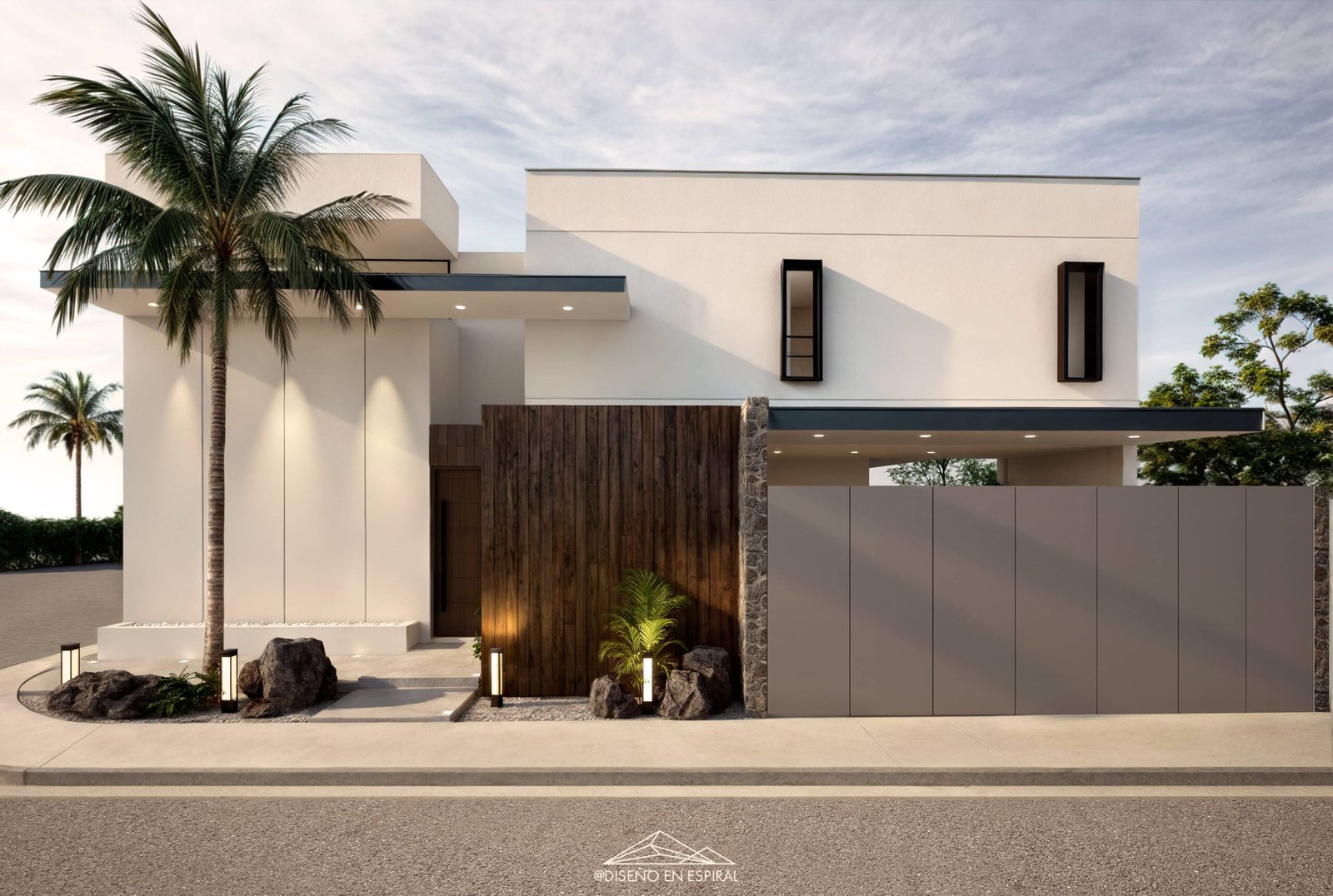 Residencial con diseño contemporáneo en Tijuana por Diseño en Espiral