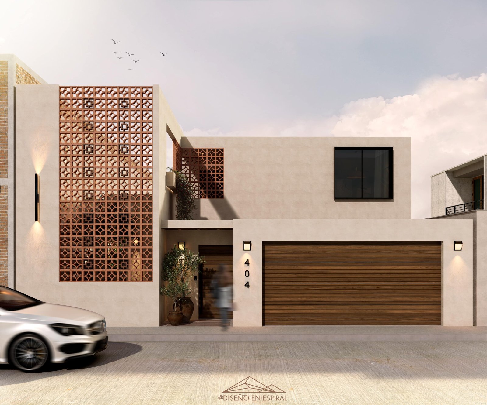 Residencial con diseño contemporáneo en Rosarito por Diseño en Espiral