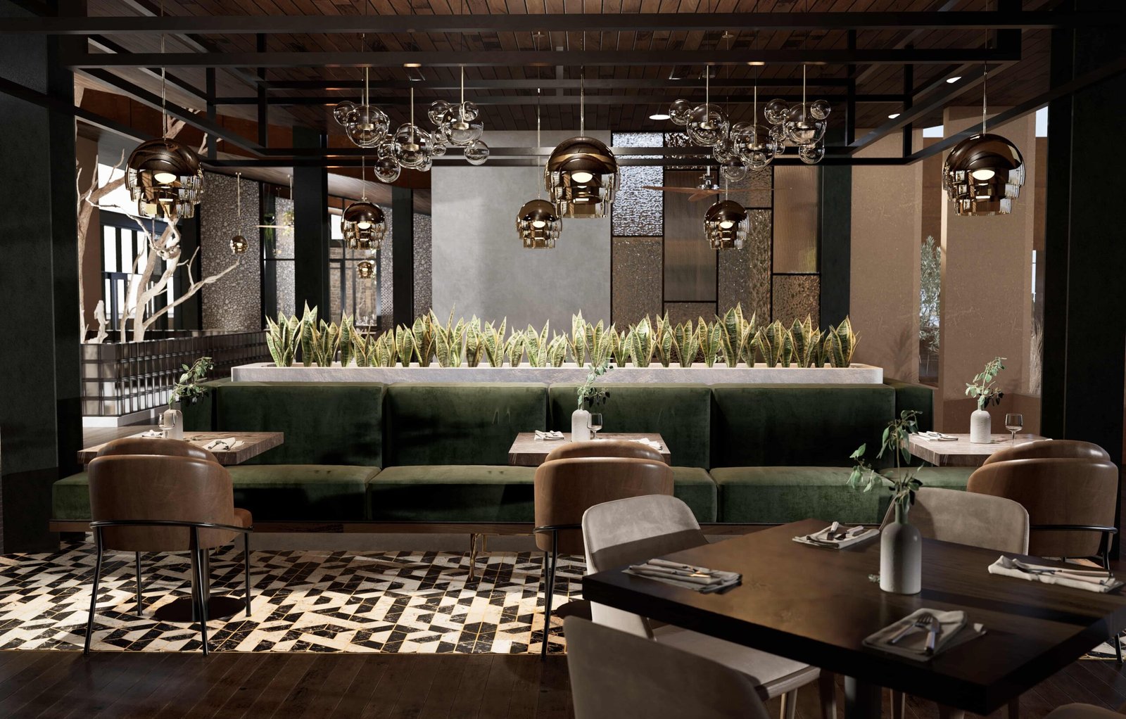 Restaurante moderno en Rosarito diseñado por Diseño en Espiral