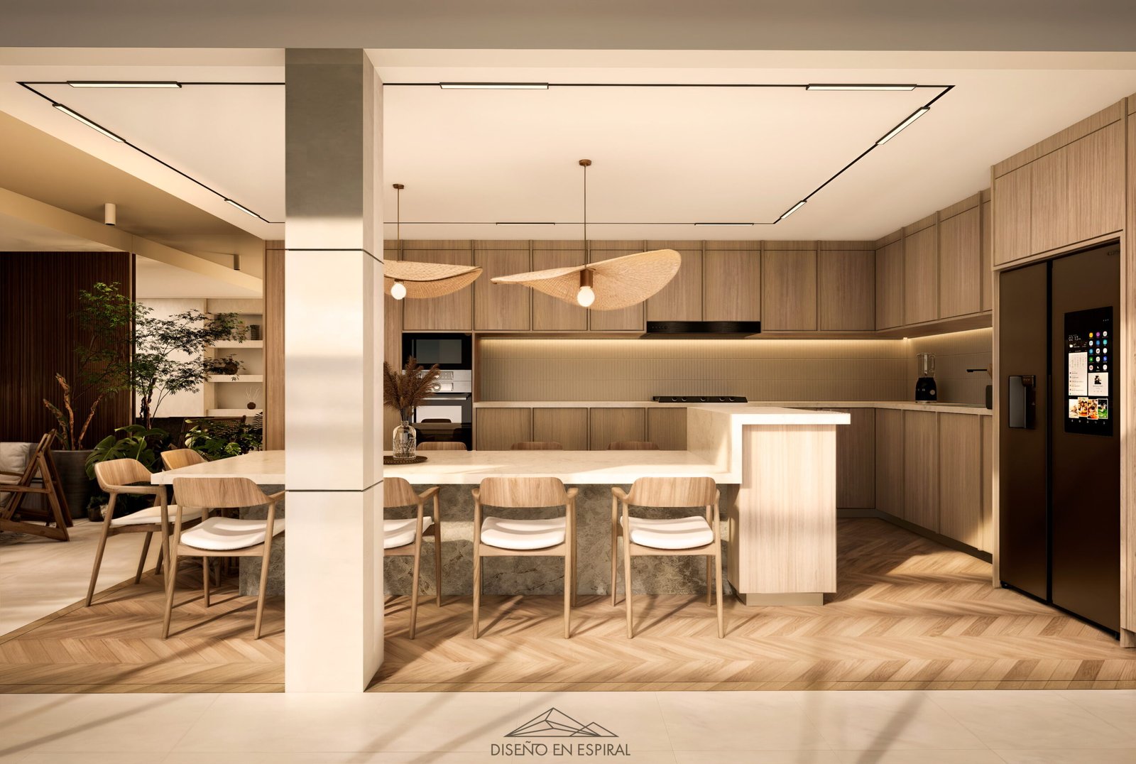 Comedor con diseño contemporáneo en Tijuana por Diseño en Espiral