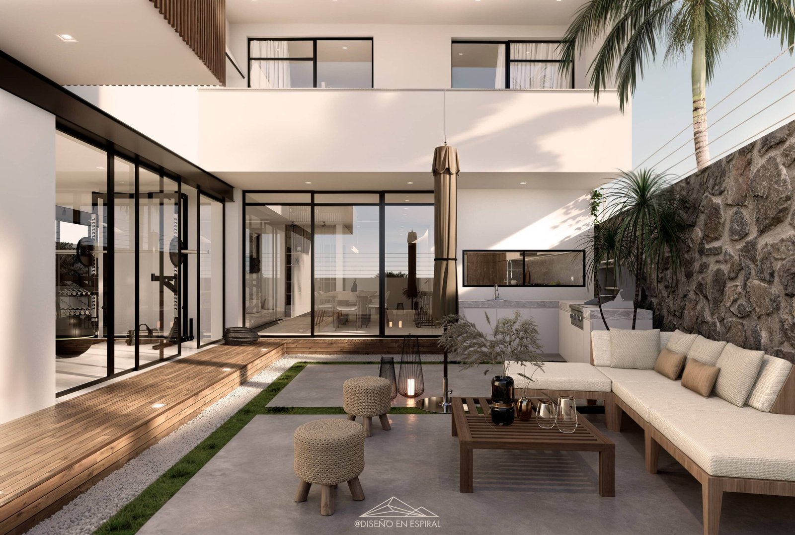 Residencial con diseño contemporáneo en Tijuana por Diseño en Espiral