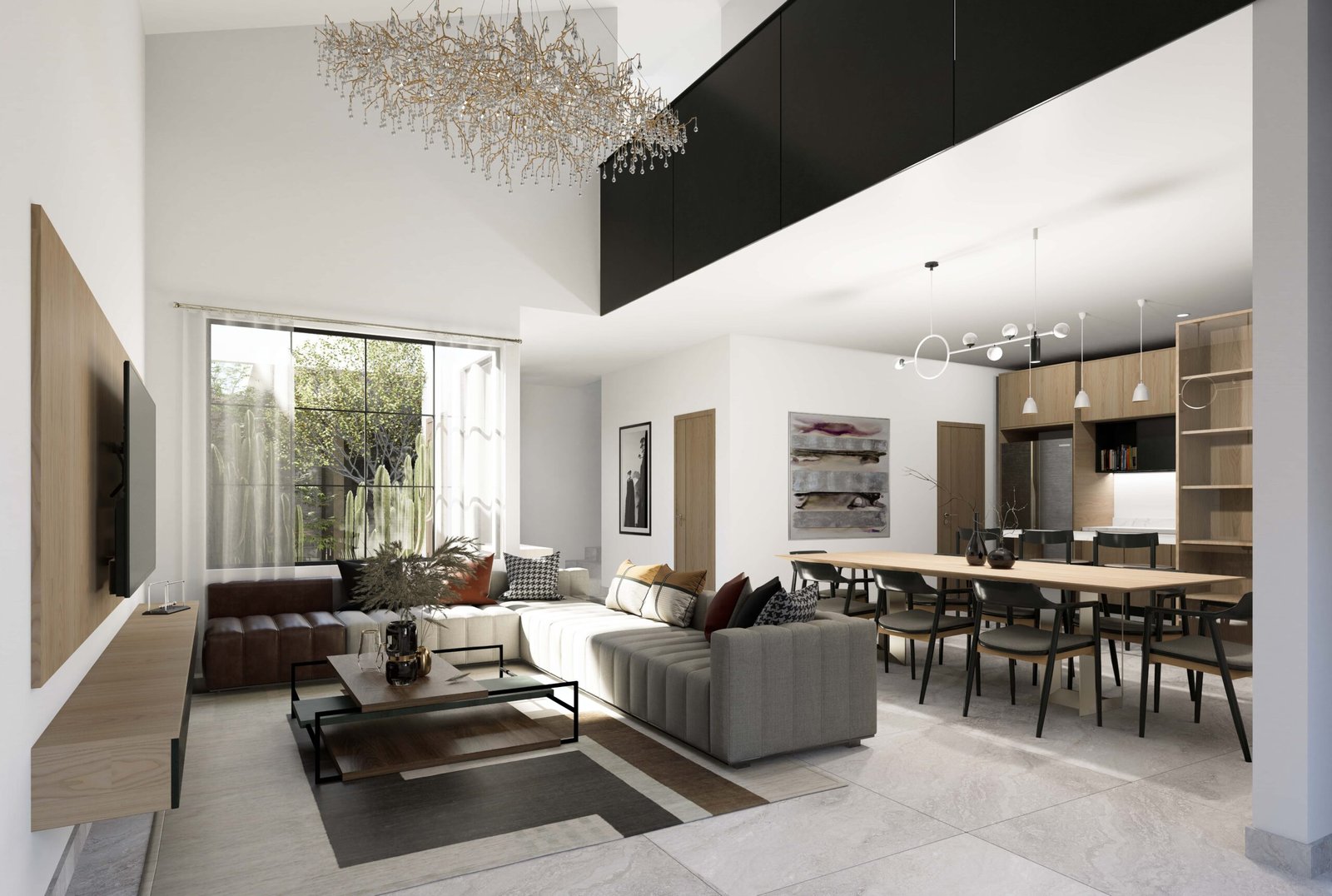 Sala con diseño contemporáneo en Tijuana por Diseño en Espiral