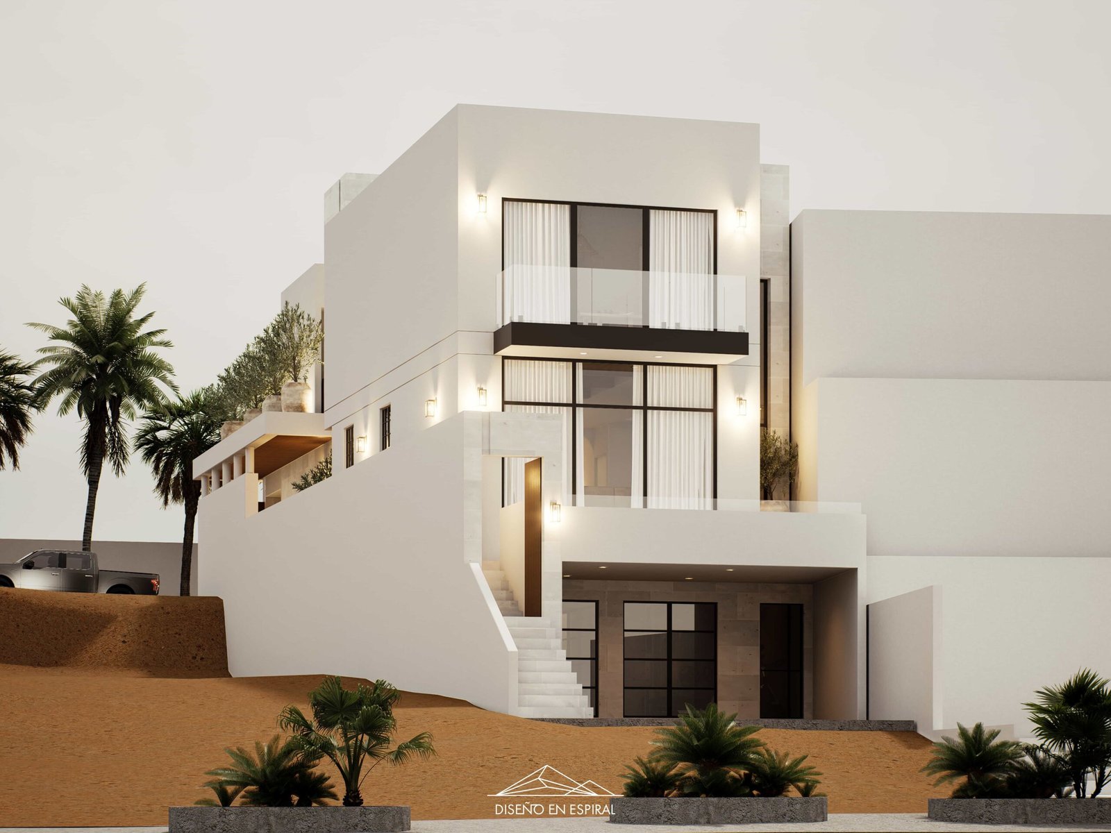 Residencial con diseño contemporáneo en Tijuana por Diseño en Espiral