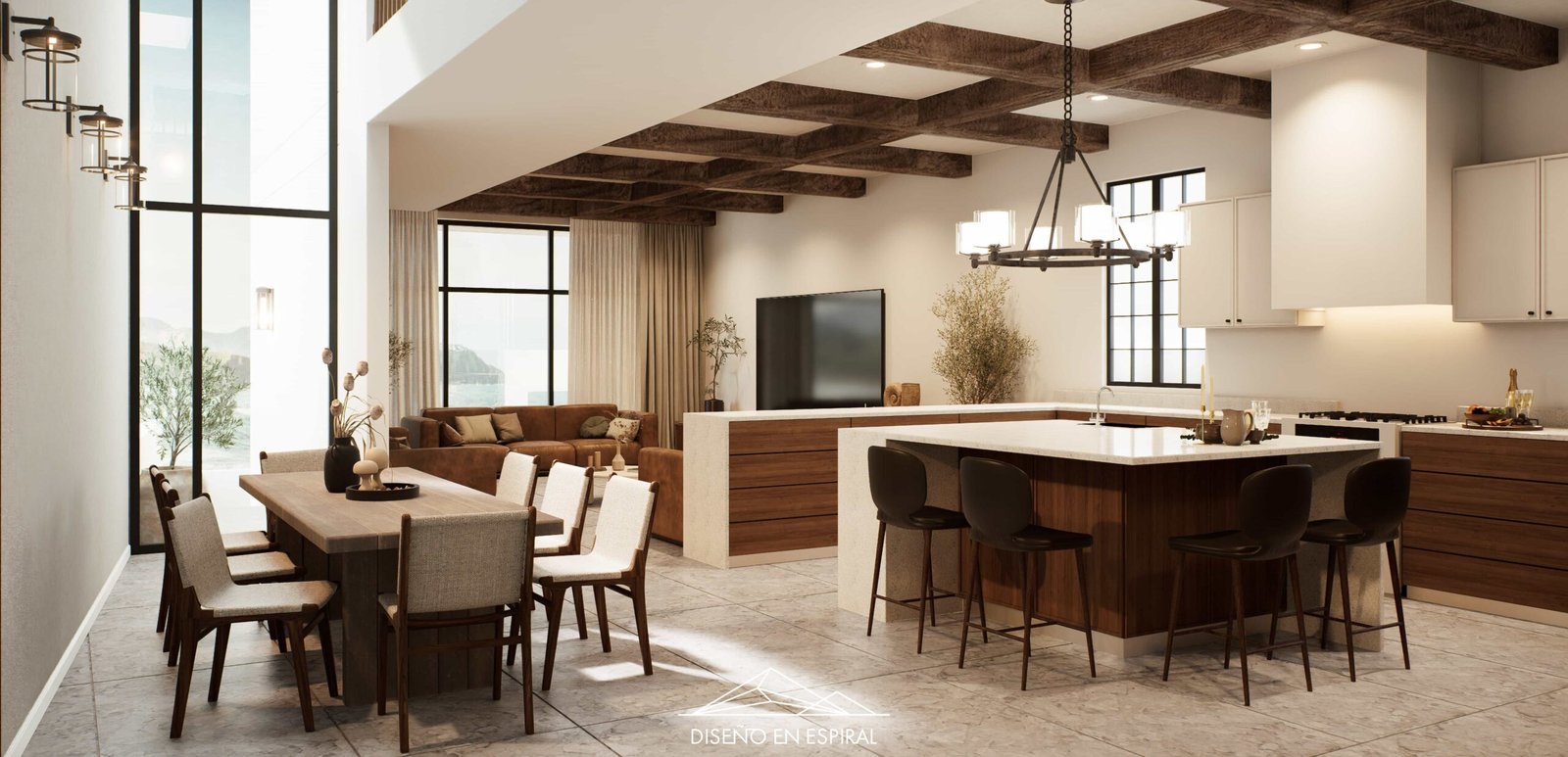 Comedor con diseño contemporáneo en Tijuana por Diseño en Espiral