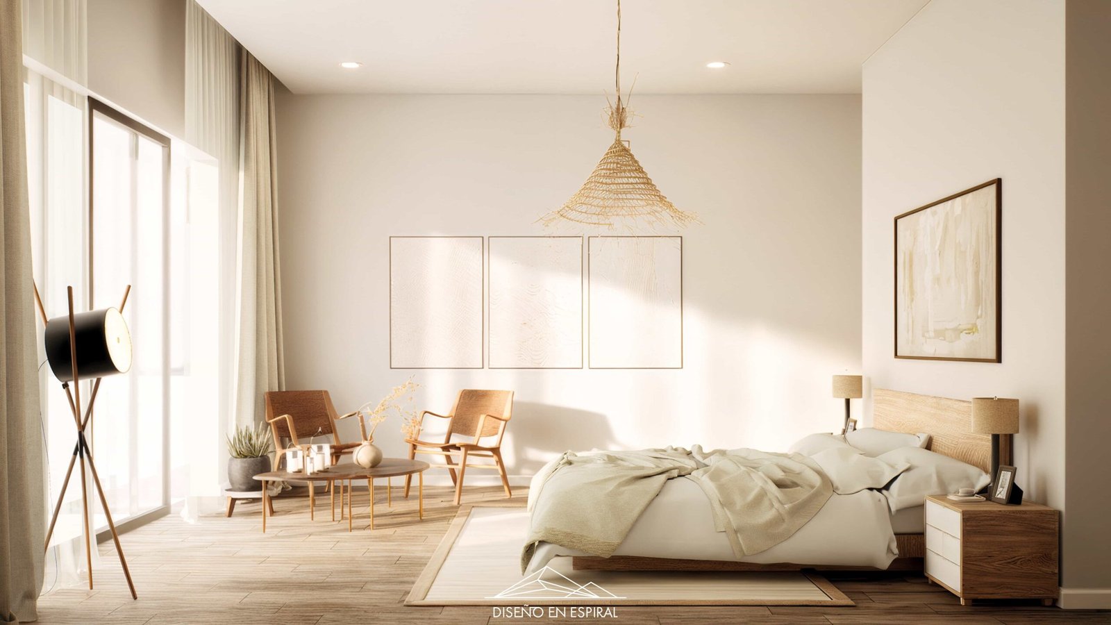 Recamara con diseño contemporáneo en Tijuana por Diseño en Espiral