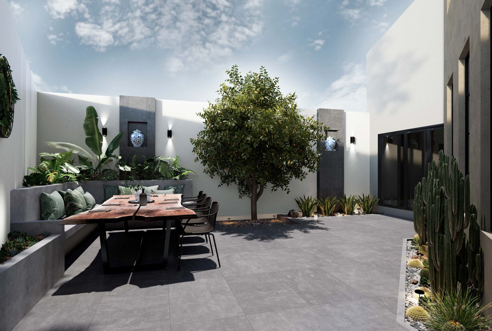 Jardín moderno en Tijuana Diseño en Espiral